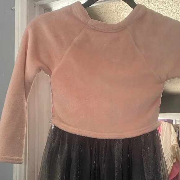 Trolls Pink and Black Sparkle fun winter Dress - Picture 4 of 9